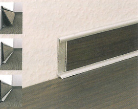 Aluminium-Sockelleiste mit Einschüben
