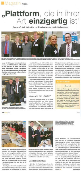 Copa-eG Produktschau Artikel eurodecor 2012