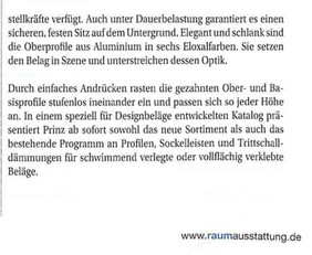 Profi-Design Übergangsprofil Artikel BTH-Heimtex Teil 2