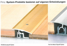 PS400 Schraubprofil-System und Profi-Tec Clipprofil-System