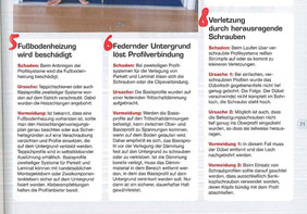 Verlegung von Profilen Fehler 5,6,8 FussbodenTechnik 2012
